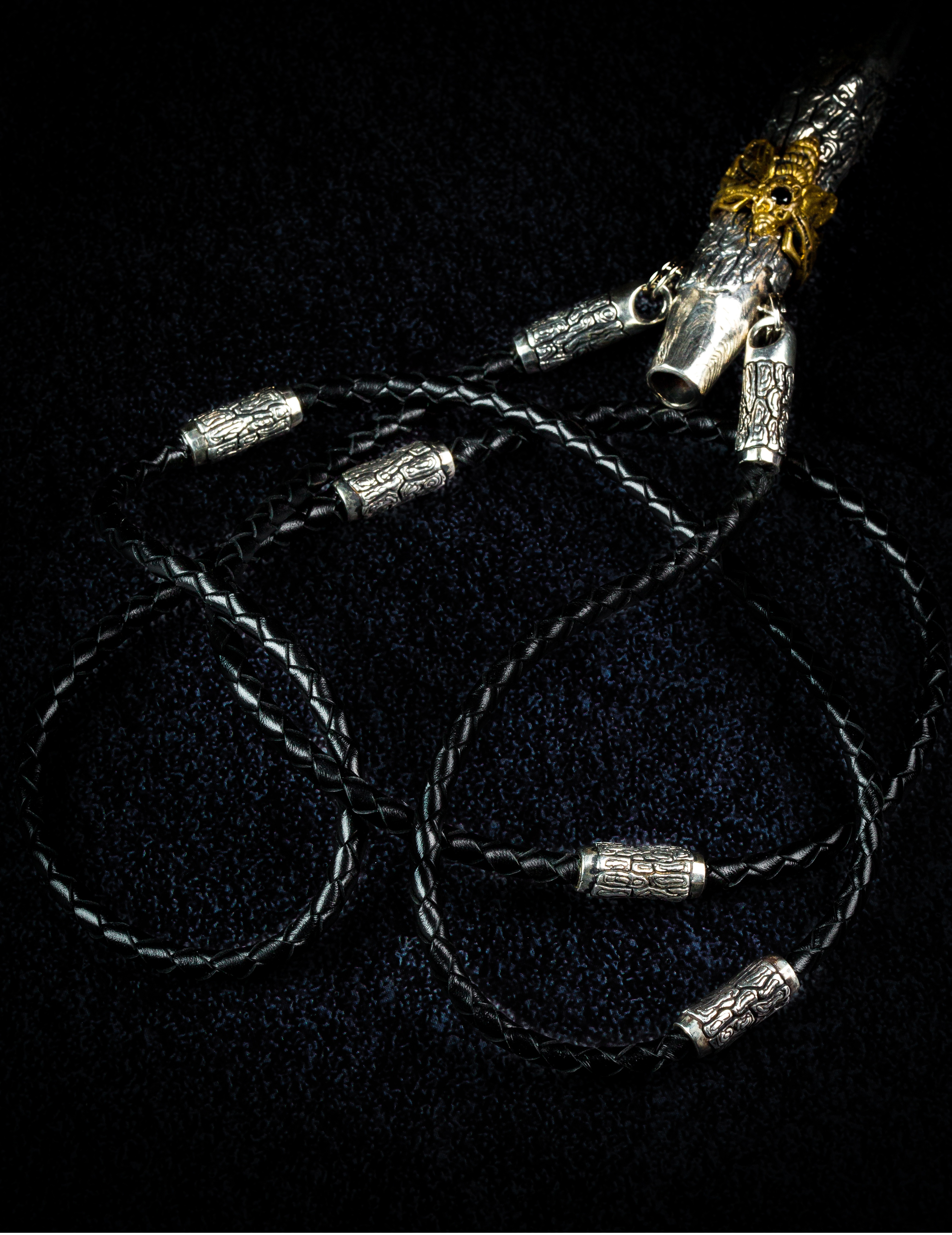 Изображение Leather necklace KARMA Wood №1