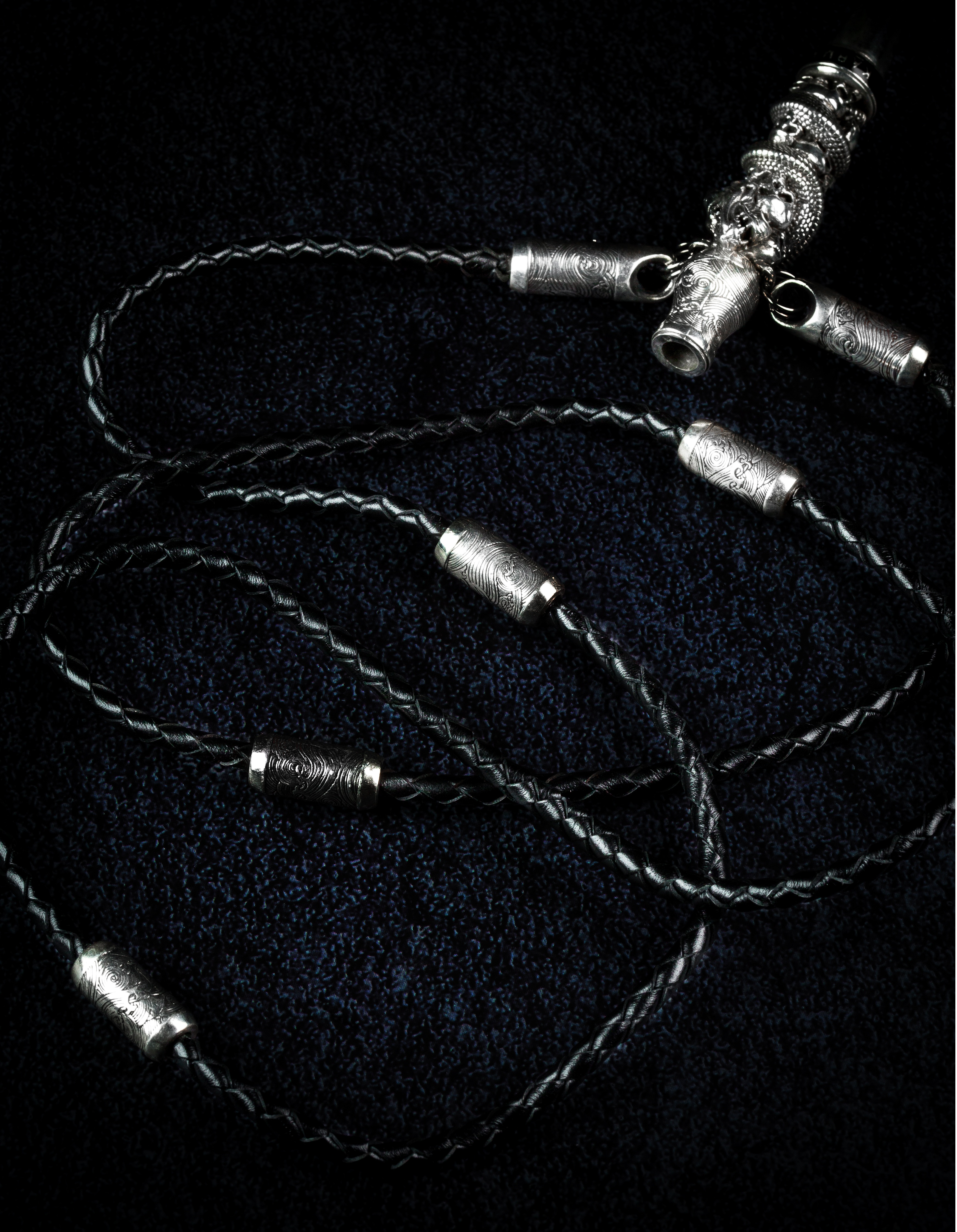 Изображение Leather necklace KARMA Fuku Riu Dragon №1