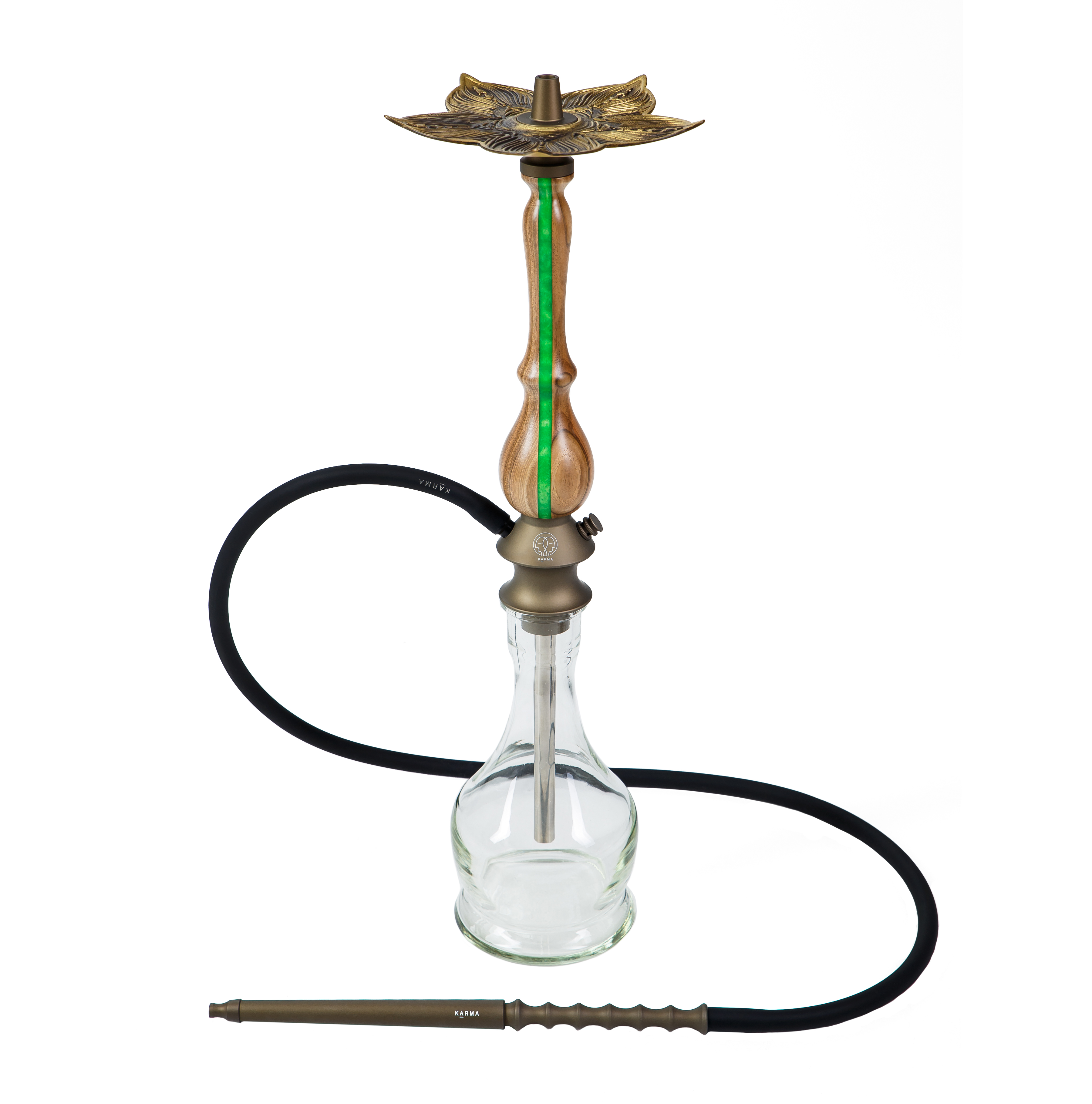 Изображение KARMA HOOKAH SET MODEL 3.1 LINE GREEN BRONZE №1